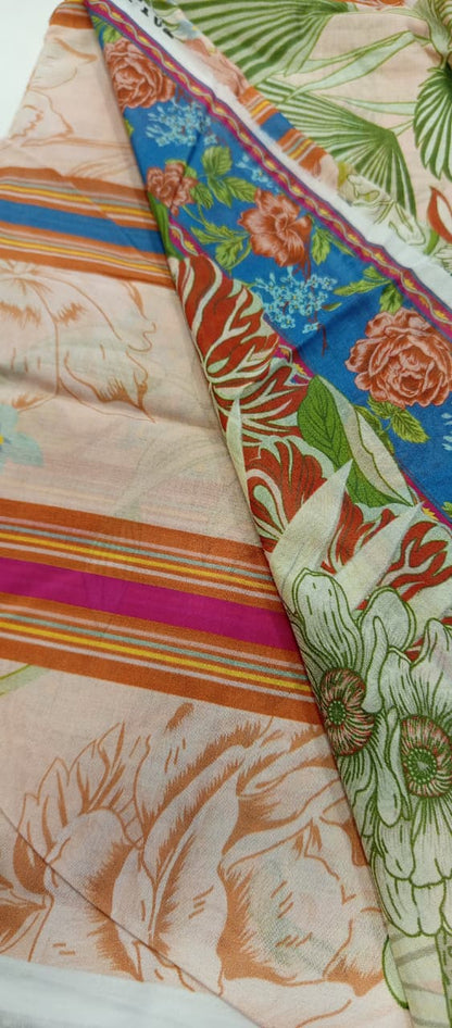 Gull Bahar by Binaas 3pc Unstitched Lawn Collection – Mustard Orange