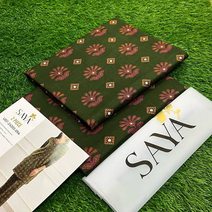 Green | Saya 2PC Unstitched Lawn Suit