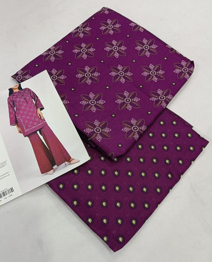 Magenta | Saya 2PC Unstitched Lawn Suit