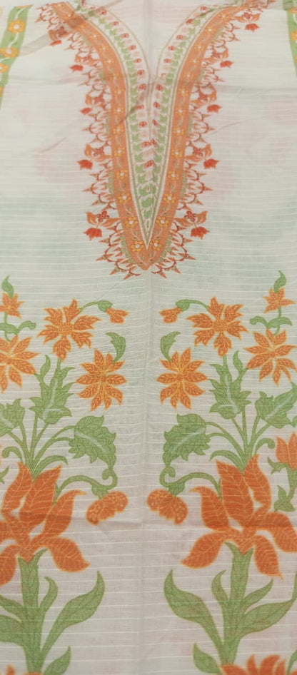 Powder Pink |Ethnc 3pc Unstitched Doriya Lawn Suit
