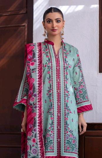 Green | Salina 3pc Unstitched Lawn Collection