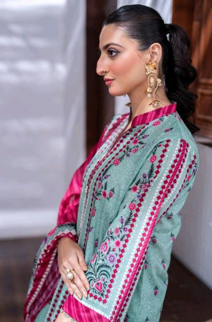 Green | Salina 3pc Unstitched Lawn Collection