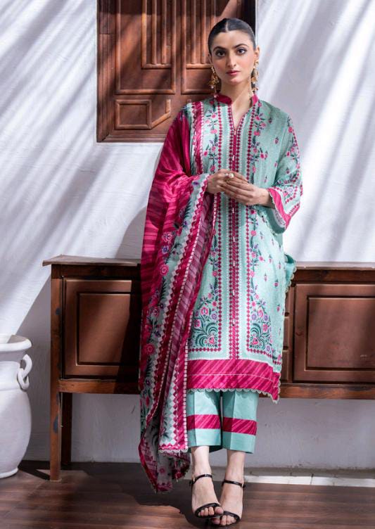 Green | Salina 3pc Unstitched Lawn Collection