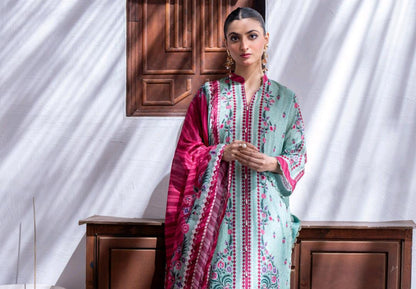 Green | Salina 3pc Unstitched Lawn Collection