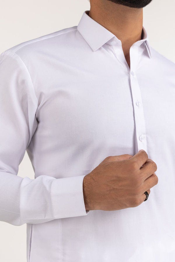 White | Gul Ahmed Men's Unstitched Soft Cotton