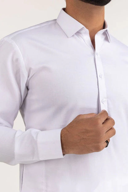 White | Nishat Men's Unstitched Wash & Wear