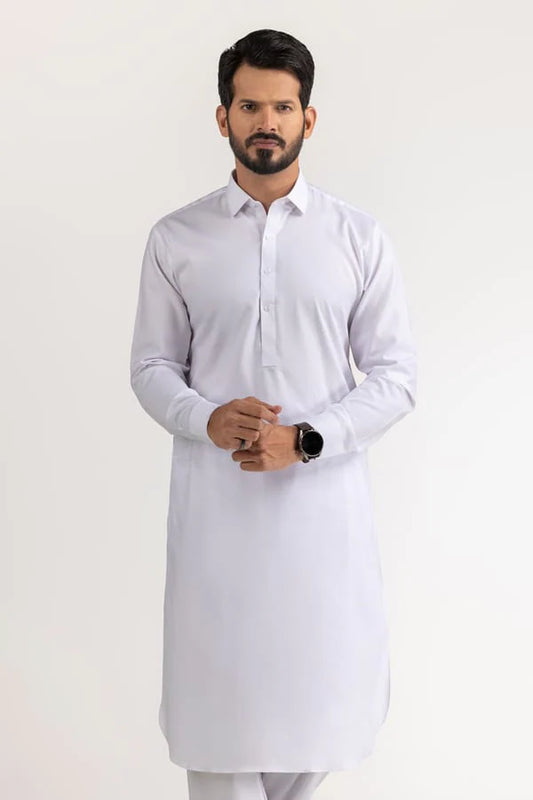 White | Nishat Men's Unstitched Wash & Wear