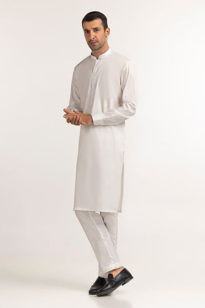 Off White | Gul Ahmed Men's Unstitched Soft Cotton