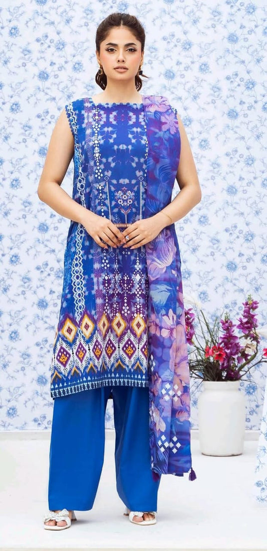 Purple | Moonlight by GJ 3pc Unstitched  Lawn Collection
