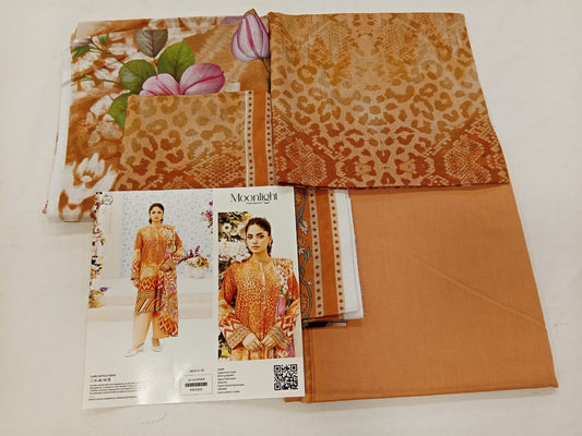 Rust | Moonlight by GJ 3pc Unstitched  Lawn Collection