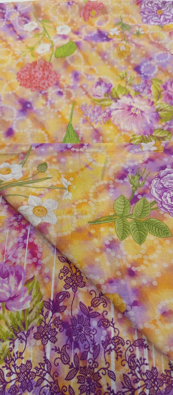 Light Yellow | Moonlight by GJ 3pc Unstitched  Lawn Collection