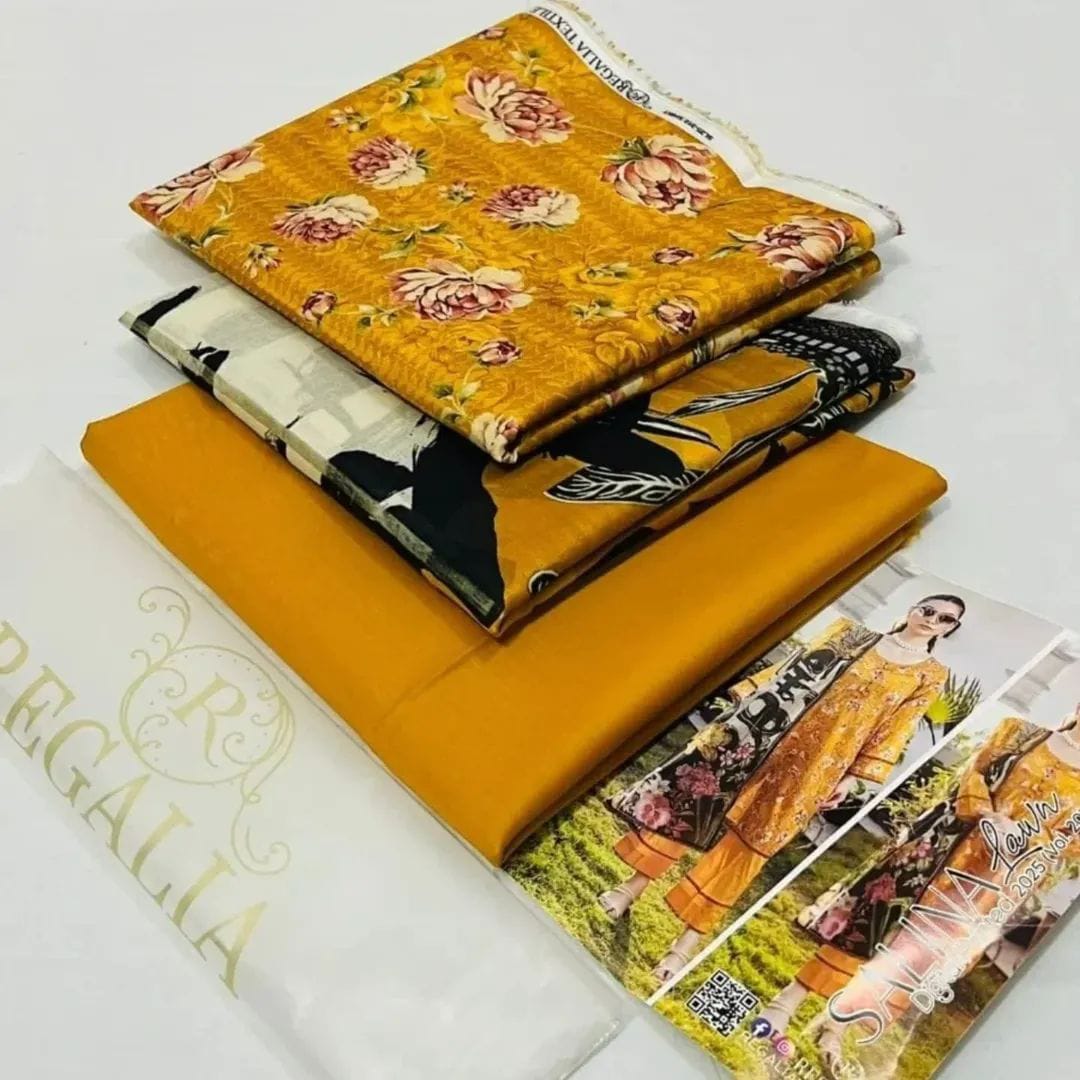 Mustard | Salina 3pc Unstitched Lawn Collection