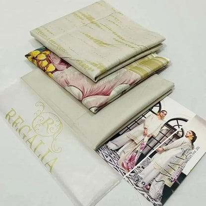 Ash White | Salina 3pc Unstitched Lawn Collection