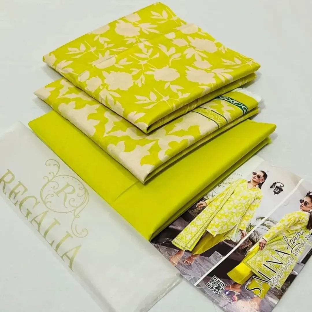 Bright Green | Salina 3pc Unstitched Lawn Collection