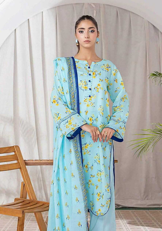 Sky Blue | Salina 3pc Unstitched Lawn Collection
