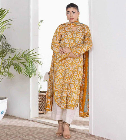 Mustard | Salina 3pc Unstitched Lawn Collection