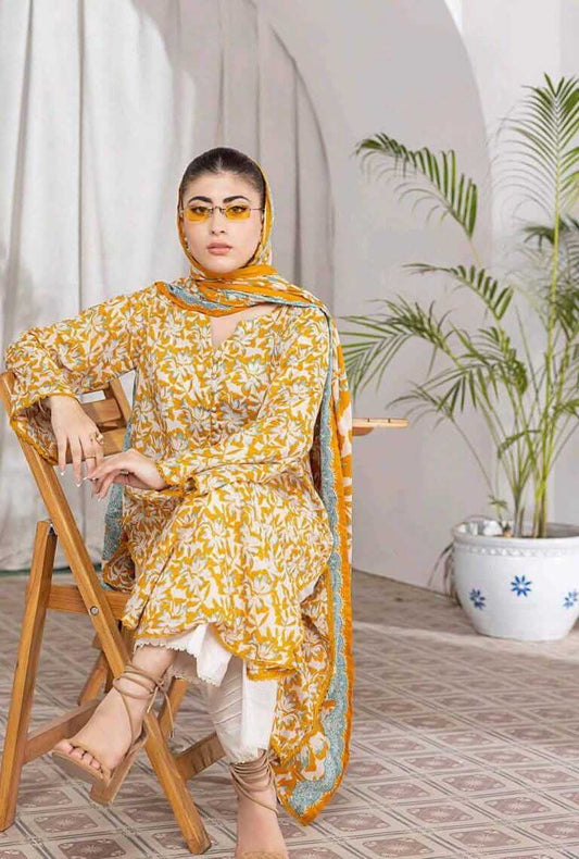Mustard | Salina 3pc Unstitched Lawn Collection