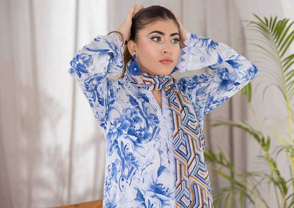 White | Salina 3pc Unstitched Lawn Collection