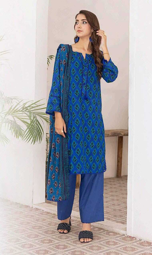 Dark Blue | Salina 3pc Unstitched Lawn Collection