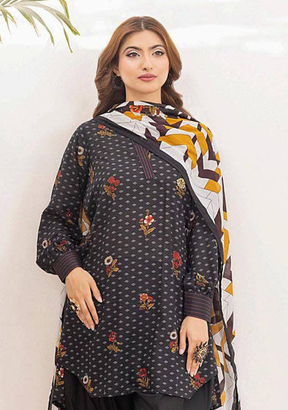 Black | Salina 3pc Unstitched Lawn Collection