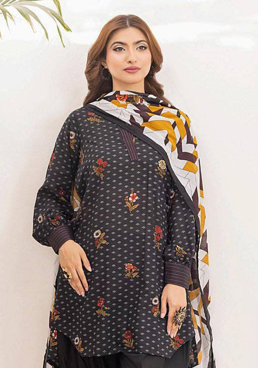 Black | Salina 3pc Unstitched Lawn Collection