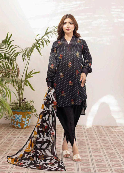 Black | Salina 3pc Unstitched Lawn Collection