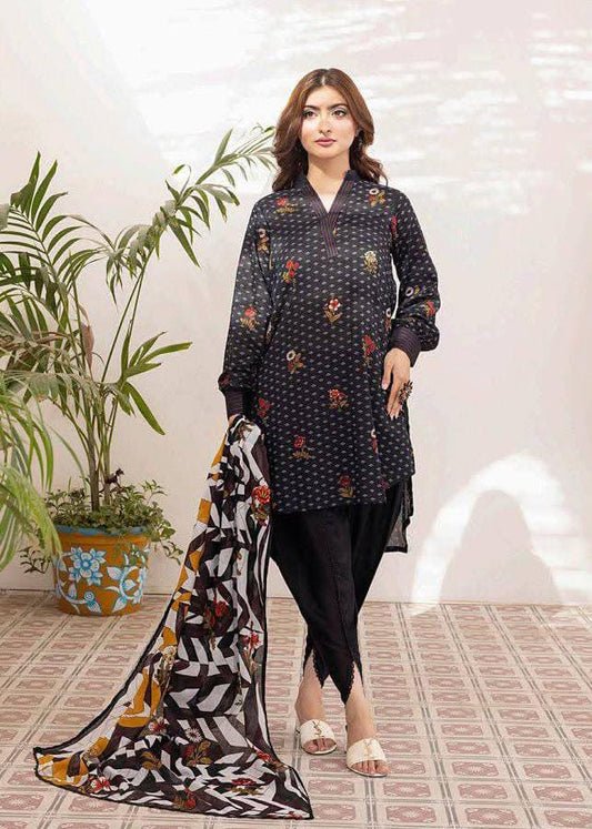 Black | Salina 3pc Unstitched Lawn Collection