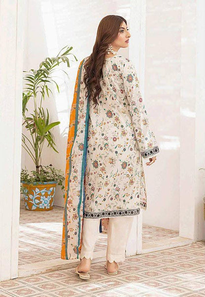 Ash White | Salina 3pc Unstitched Lawn Collection