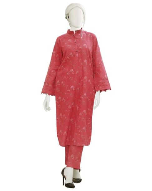 Red | Mtj-Tariq Jamil 2pc Unstitched Khaddar Suit