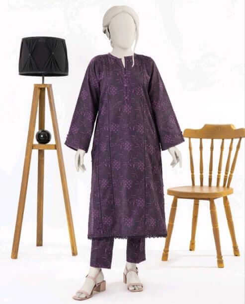 Dark Purple | Mtj-Tariq Jamil 2pc Unstitched Khaddar Suit