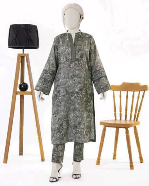 Grey | Mtj-Tariq Jamil 2pc Unstitched Khaddar Suit