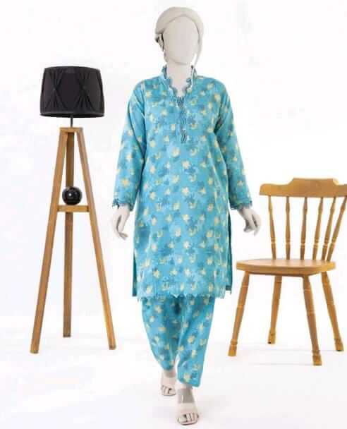 Turquoise | Mtj-Tariq Jamil 2pc Unstitched Khaddar Suit