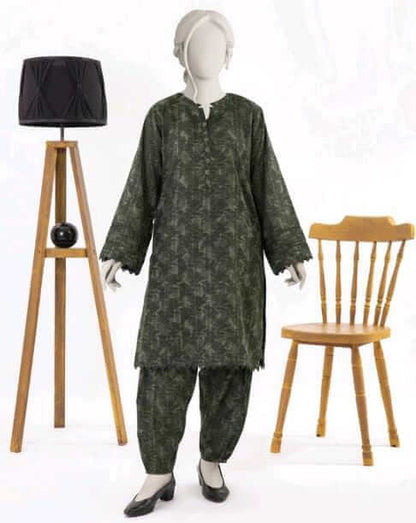 Dark Green | Mtj-Tariq Jamil 2pc Unstitched Khaddar Suit