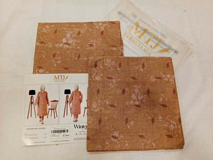 Peach | Mtj-Tariq Jamil 2pc Unstitched Khaddar Suit