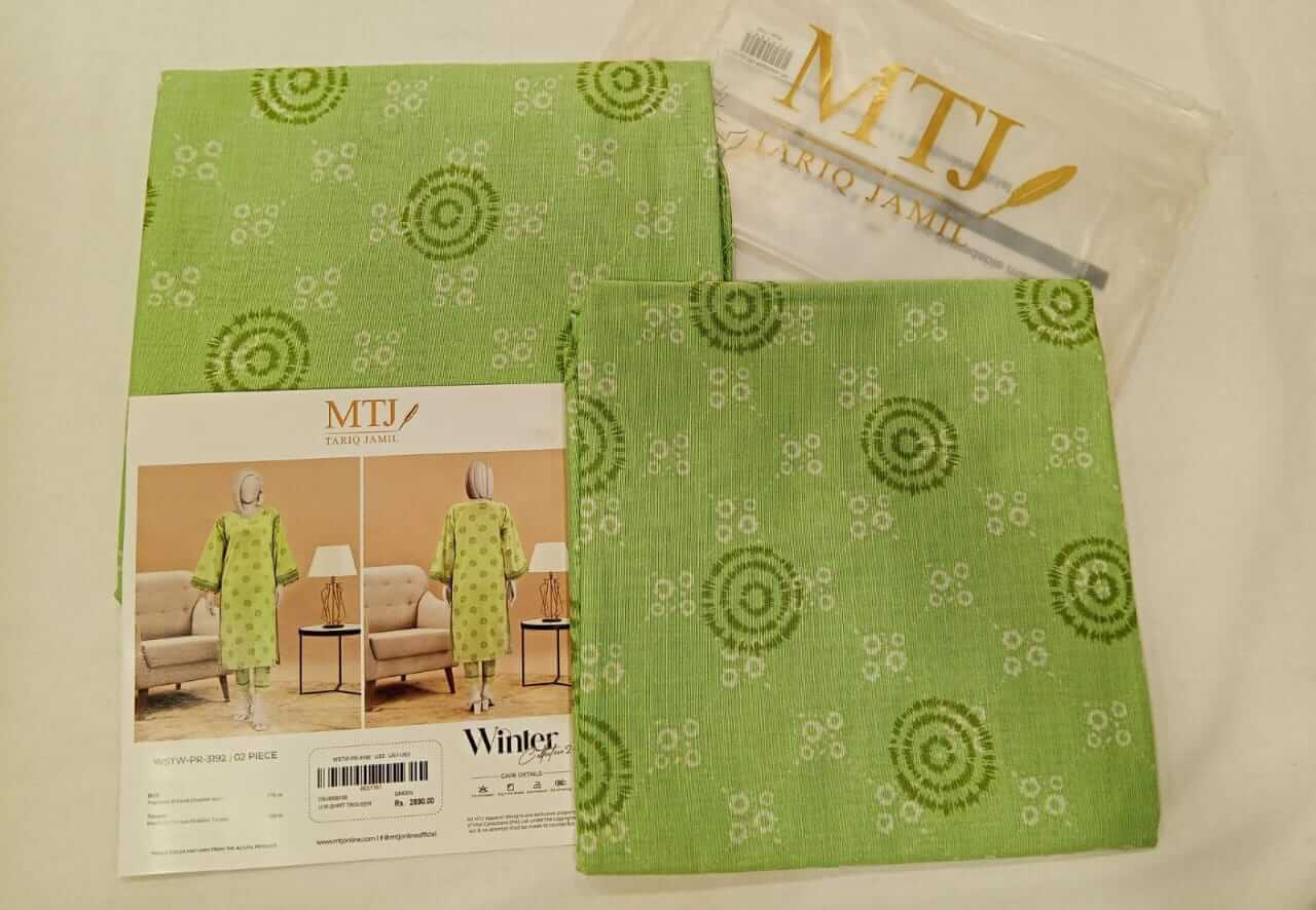 Green | Mtj-Tariq Jamil 2pc Unstitched Khaddar Suit