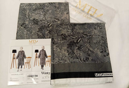 Grey | Mtj-Tariq Jamil 2pc Unstitched Khaddar Suit