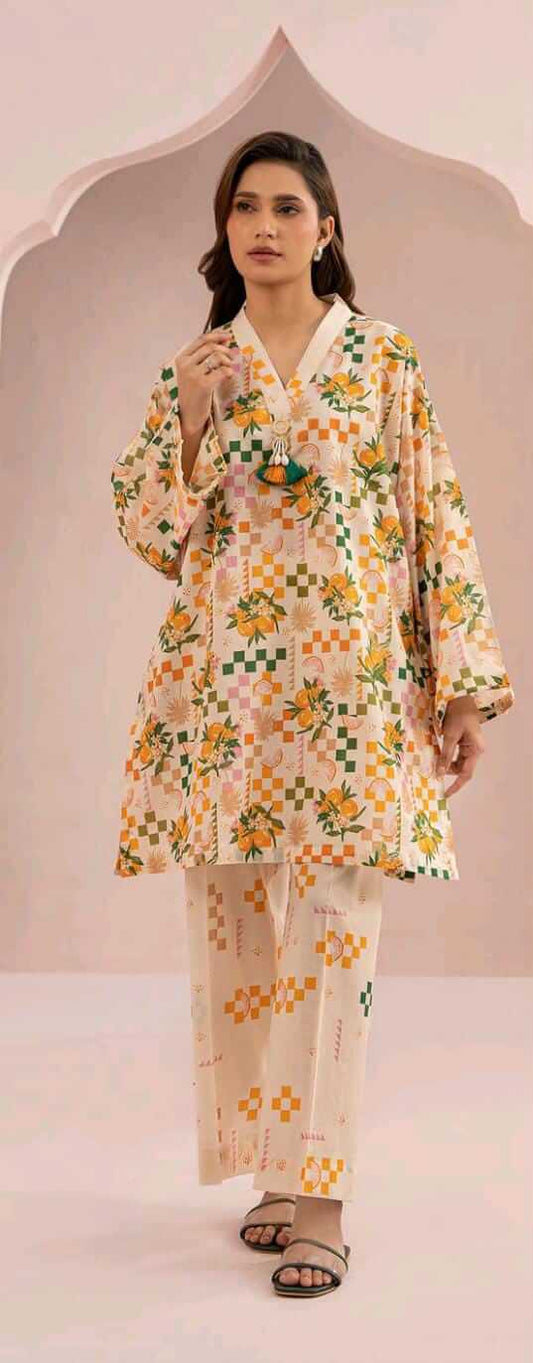 Yellow | Zellbury 2pc Unstitched Lawn