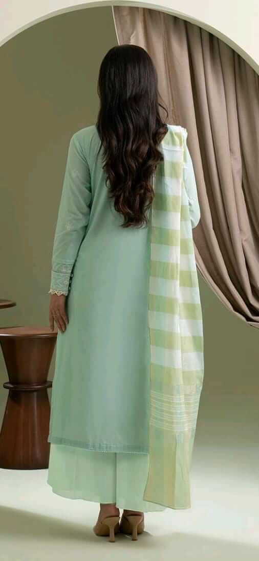 Sea Green | Zellbury 3pc Unstitched Embroidered Lawn Suit
