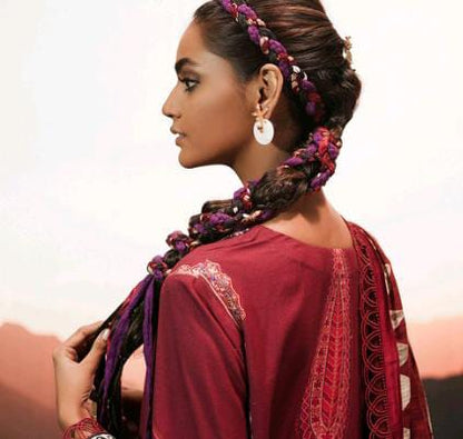 Maroon | Sana Safinaz 3pc Unstitched Lawn Suit