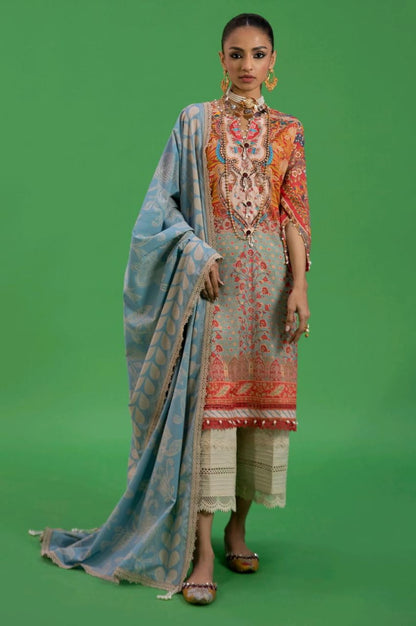 Fawn | Sana Safinaz 3pc Unstitched Lawn Suit