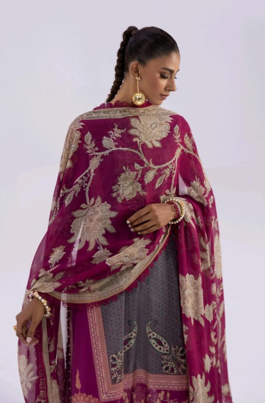 Magenta | Sana Safinaz 3pc Unstitched Lawn Suit