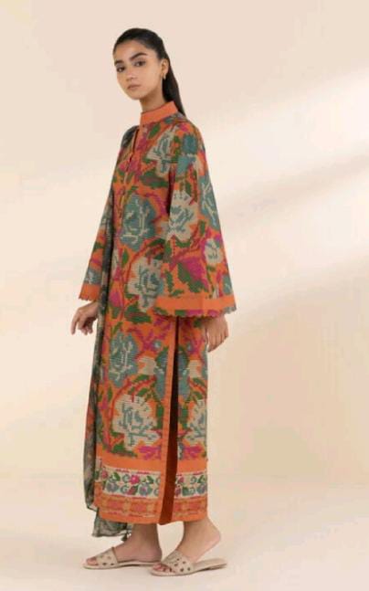 Orange | Sapphire 3Pc Unstitched Lawn Suit