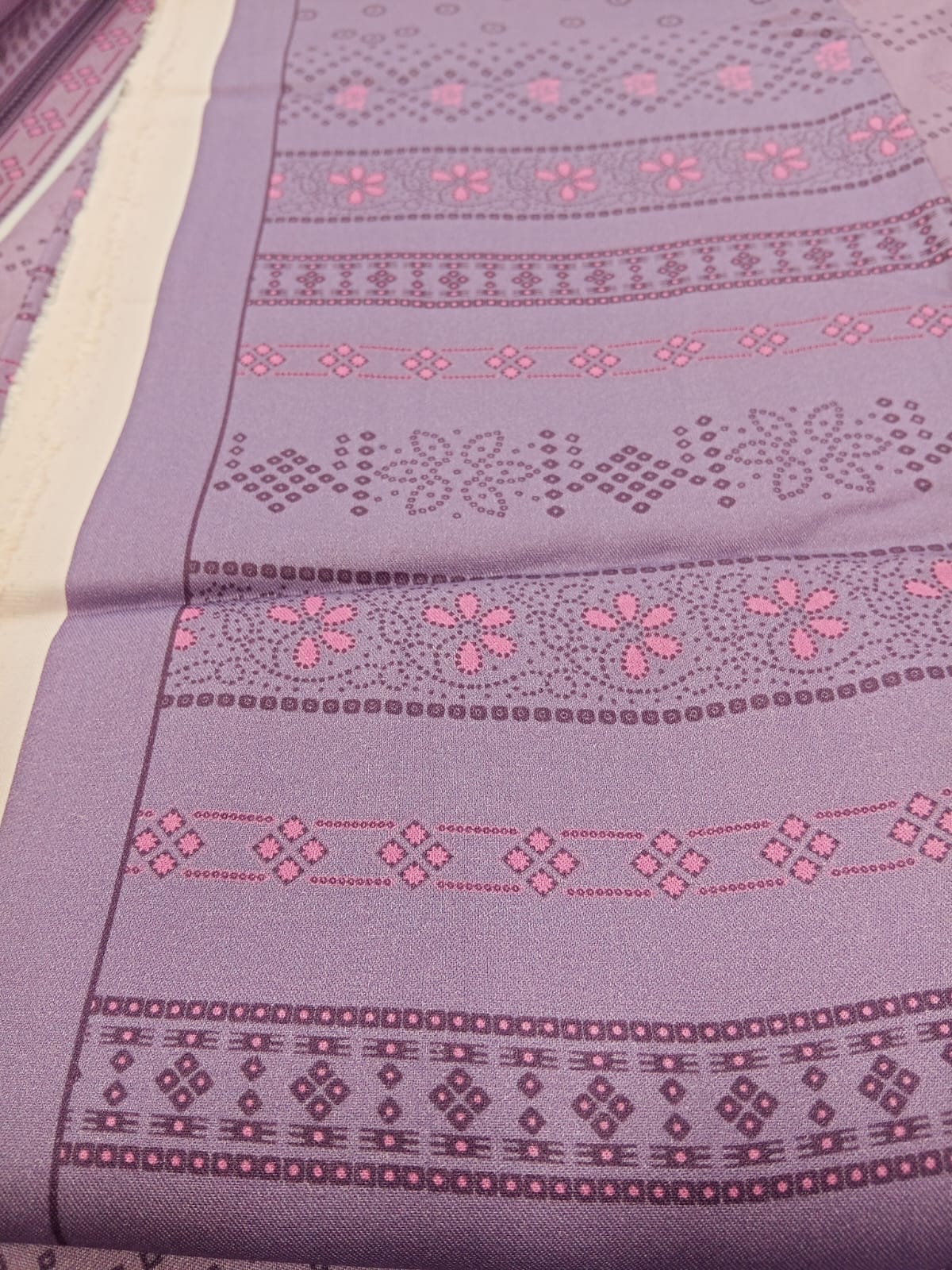 Lavender | Mtj-Tariq Jamil 3pc Unstitched Twill Viscose Suit