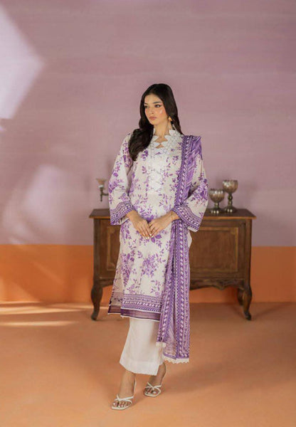 Salina 3pc Unstitched Mid Summer Cotton | Off White