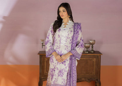 Salina 3pc Unstitched Mid Summer Cotton | Off White