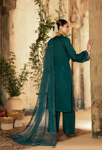 Kaari Noir Luxury Chikankari 3 Piece | Zinc