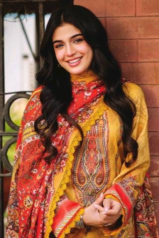 Asim Jofa 3pc Unstitched Khaddar Suit | Mustard