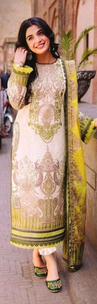 Asim Jofa 3pc Unstitched Khaddar Suit | Ash White