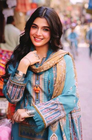 Asim Jofa 3pc Unstitched Khaddar Suit | Deep Sea Green