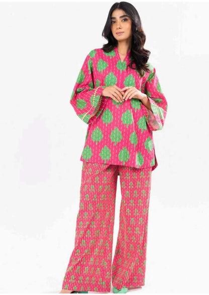 Bright Pink | Al-Karam 2pc Unstitched Khaddar Suit